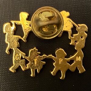 Happy Children Dancing in a Circle CTPM Brooch